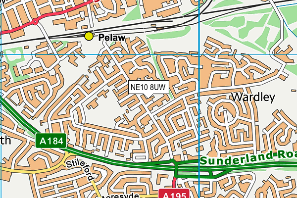 NE10 8UW map - OS VectorMap District (Ordnance Survey)