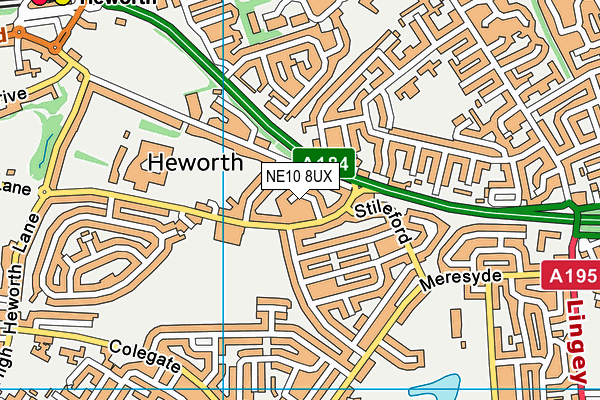 NE10 8UX map - OS VectorMap District (Ordnance Survey) NE10 8UX map - OS VectorMap District (Ordnance Survey)