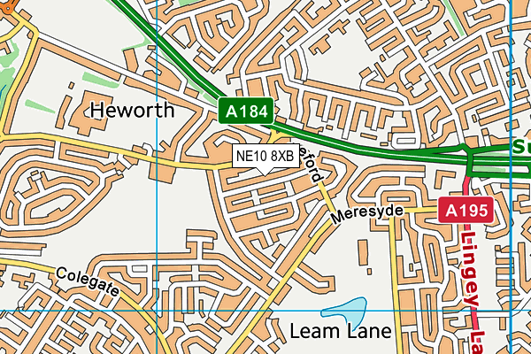 NE10 8XB map - OS VectorMap District (Ordnance Survey) NE10 8XB map - OS VectorMap District (Ordnance Survey)