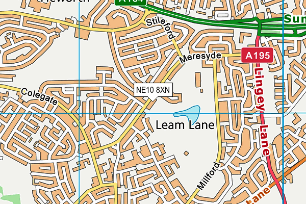 NE10 8XN map - OS VectorMap District (Ordnance Survey)