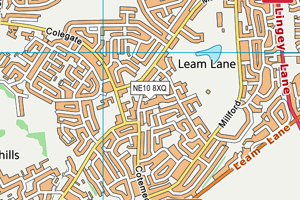 NE10 8XQ map - OS VectorMap District (Ordnance Survey) NE10 8XQ map - OS VectorMap District (Ordnance Survey)