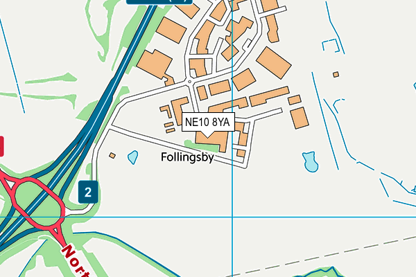 NE10 8YA map - OS VectorMap District (Ordnance Survey) NE10 8YA map - OS VectorMap District (Ordnance Survey)