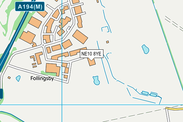 NE10 8YE map - OS VectorMap District (Ordnance Survey) NE10 8YE map - OS VectorMap District (Ordnance Survey)