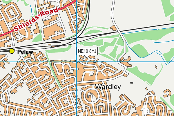 NE10 8YJ map - OS VectorMap District (Ordnance Survey)