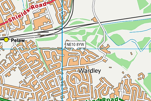 NE10 8YW map - OS VectorMap District (Ordnance Survey) NE10 8YW map - OS VectorMap District (Ordnance Survey)