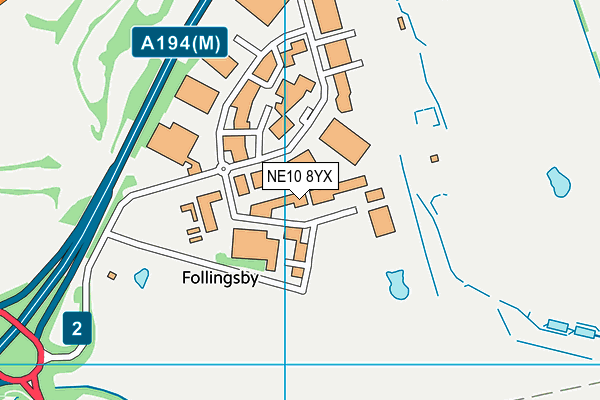 NE10 8YX map - OS VectorMap District (Ordnance Survey) NE10 8YX map - OS VectorMap District (Ordnance Survey)