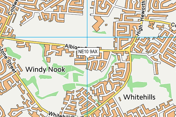 NE10 9AX map - OS VectorMap District (Ordnance Survey) NE10 9AX map - OS VectorMap District (Ordnance Survey)