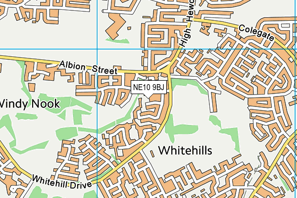 NE10 9BJ map - OS VectorMap District (Ordnance Survey)