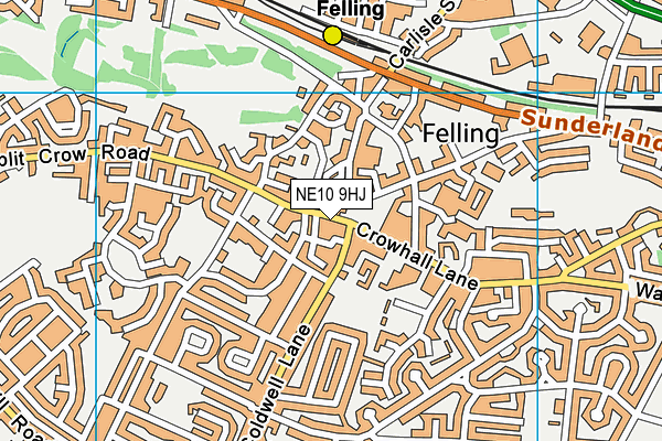 NE10 9HJ map - OS VectorMap District (Ordnance Survey)