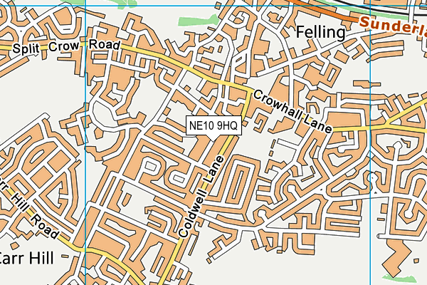 NE10 9HQ map - OS VectorMap District (Ordnance Survey)