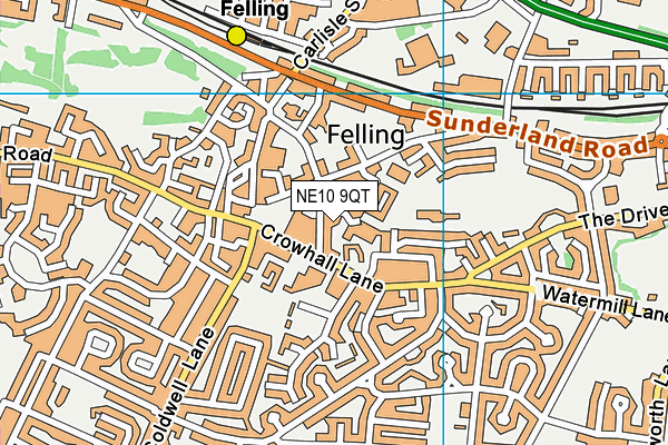 NE10 9QT map - OS VectorMap District (Ordnance Survey) NE10 9QT map - OS VectorMap District (Ordnance Survey)
