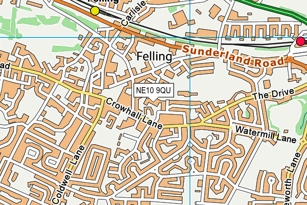 NE10 9QU map - OS VectorMap District (Ordnance Survey) NE10 9QU map - OS VectorMap District (Ordnance Survey)