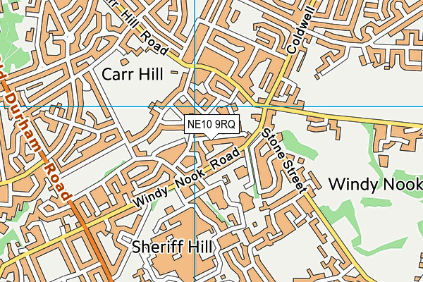 NE10 9RQ map - OS VectorMap District (Ordnance Survey)
