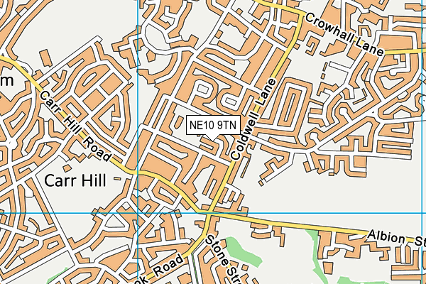 NE10 9TN map - OS VectorMap District (Ordnance Survey)