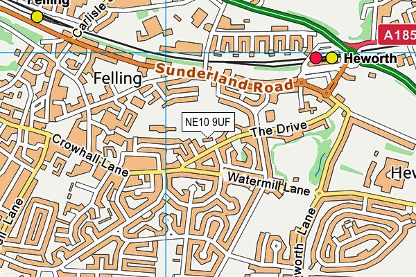 NE10 9UF map - OS VectorMap District (Ordnance Survey) NE10 9UF map - OS VectorMap District (Ordnance Survey)