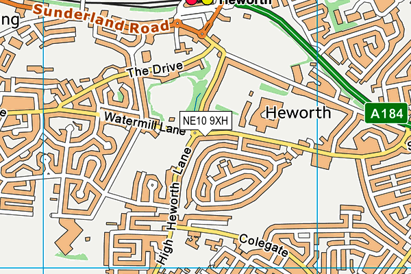 NE10 9XH map - OS VectorMap District (Ordnance Survey) NE10 9XH map - OS VectorMap District (Ordnance Survey)