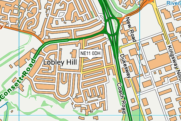 NE11 0DH map - OS VectorMap District (Ordnance Survey) NE11 0DH map - OS VectorMap District (Ordnance Survey)