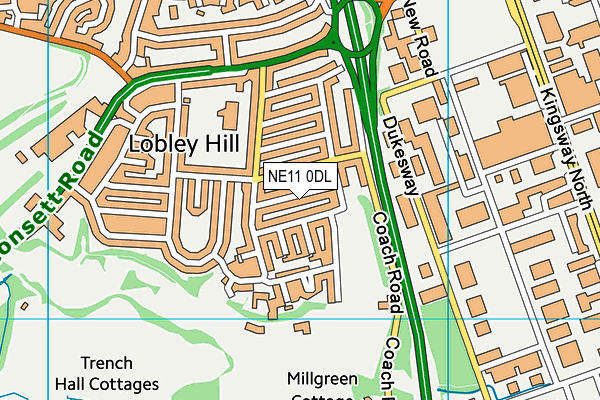 NE11 0DL map - OS VectorMap District (Ordnance Survey) NE11 0DL map - OS VectorMap District (Ordnance Survey)