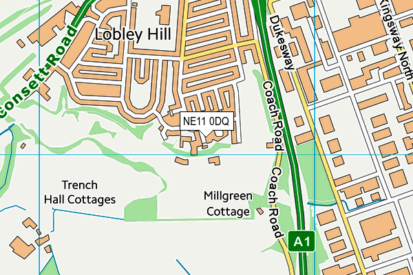 NE11 0DQ map - OS VectorMap District (Ordnance Survey) NE11 0DQ map - OS VectorMap District (Ordnance Survey)