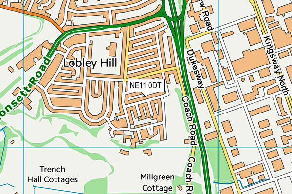 NE11 0DT map - OS VectorMap District (Ordnance Survey) NE11 0DT map - OS VectorMap District (Ordnance Survey)