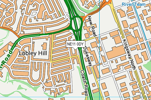 NE11 0DY map - OS VectorMap District (Ordnance Survey) NE11 0DY map - OS VectorMap District (Ordnance Survey)