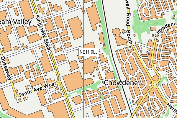 NE11 0LJ map - OS VectorMap District (Ordnance Survey) NE11 0LJ map - OS VectorMap District (Ordnance Survey)