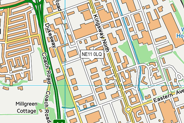 NE11 0LQ map - OS VectorMap District (Ordnance Survey) NE11 0LQ map - OS VectorMap District (Ordnance Survey)