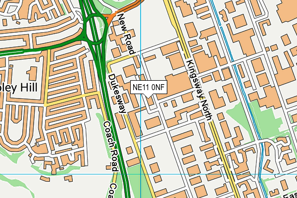 NE11 0NF map - OS VectorMap District (Ordnance Survey) NE11 0NF map - OS VectorMap District (Ordnance Survey)