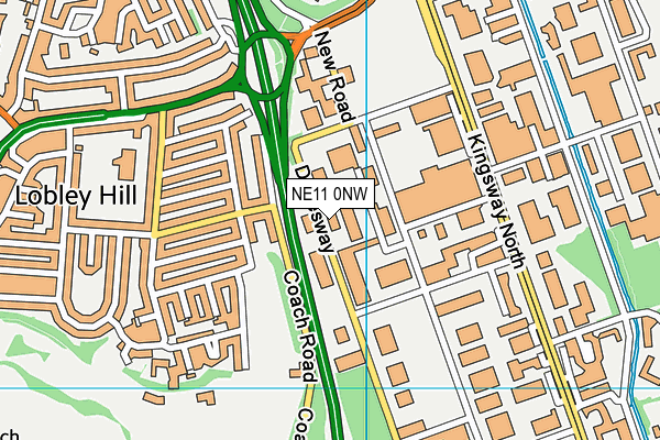 NE11 0NW map - OS VectorMap District (Ordnance Survey) NE11 0NW map - OS VectorMap District (Ordnance Survey)