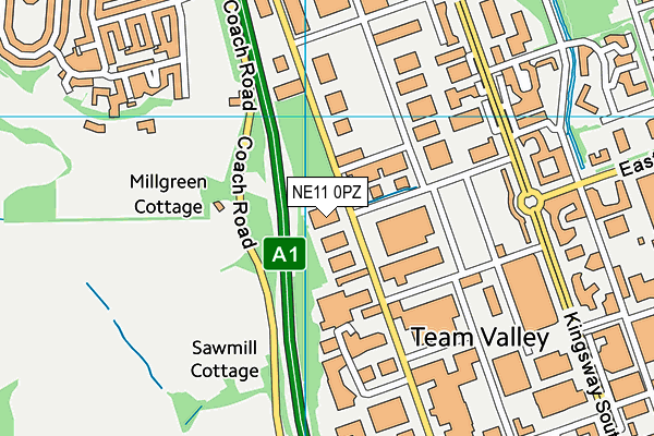 NE11 0PZ map - OS VectorMap District (Ordnance Survey) NE11 0PZ map - OS VectorMap District (Ordnance Survey)