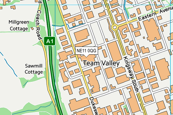 NE11 0QG map - OS VectorMap District (Ordnance Survey) NE11 0QG map - OS VectorMap District (Ordnance Survey)