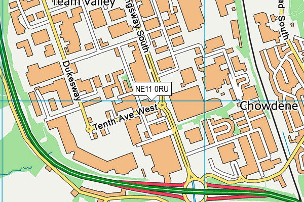 NE11 0RU map - OS VectorMap District (Ordnance Survey) NE11 0RU map - OS VectorMap District (Ordnance Survey)