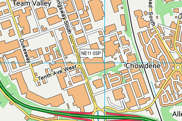 NE11 0SP map - OS VectorMap District (Ordnance Survey) NE11 0SP map - OS VectorMap District (Ordnance Survey)
