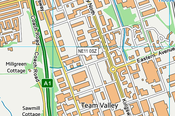 NE11 0SZ map - OS VectorMap District (Ordnance Survey) NE11 0SZ map - OS VectorMap District (Ordnance Survey)