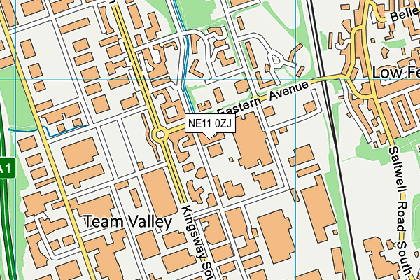 NE11 0ZJ map - OS VectorMap District (Ordnance Survey) NE11 0ZJ map - OS VectorMap District (Ordnance Survey)