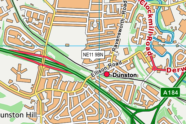 NE11 9BN map - OS VectorMap District (Ordnance Survey) NE11 9BN map - OS VectorMap District (Ordnance Survey)