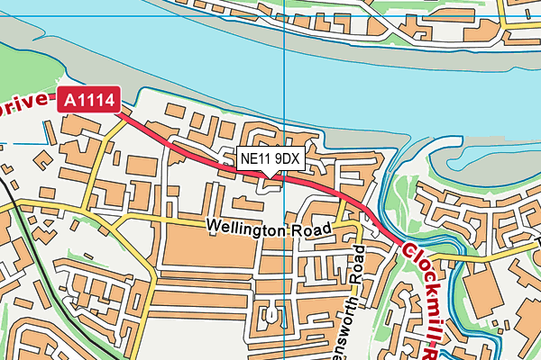 NE11 9DX map - OS VectorMap District (Ordnance Survey) NE11 9DX map - OS VectorMap District (Ordnance Survey)