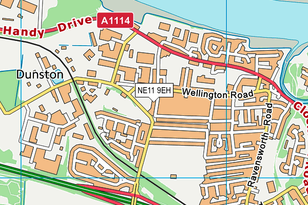 NE11 9EH map - OS VectorMap District (Ordnance Survey) NE11 9EH map - OS VectorMap District (Ordnance Survey)