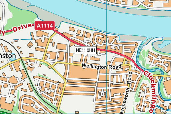 NE11 9HH map - OS VectorMap District (Ordnance Survey) NE11 9HH map - OS VectorMap District (Ordnance Survey)