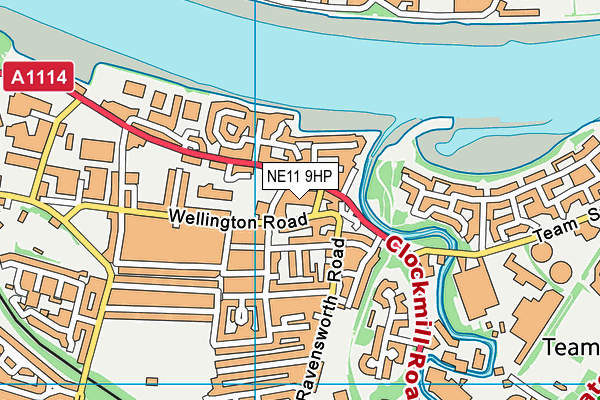 NE11 9HP map - OS VectorMap District (Ordnance Survey) NE11 9HP map - OS VectorMap District (Ordnance Survey)