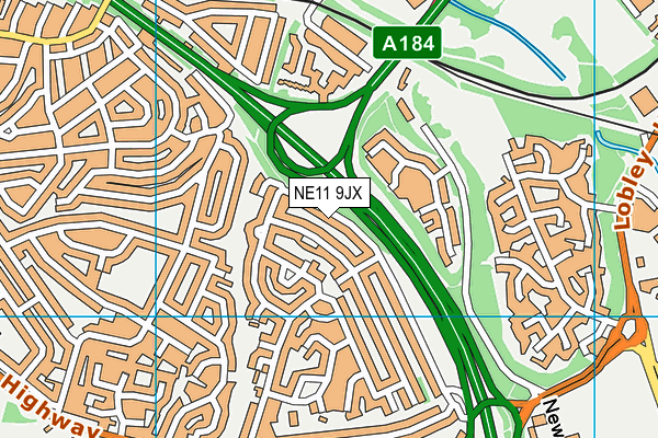 NE11 9JX map - OS VectorMap District (Ordnance Survey) NE11 9JX map - OS VectorMap District (Ordnance Survey)