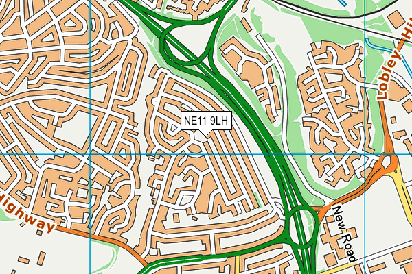 NE11 9LH map - OS VectorMap District (Ordnance Survey) NE11 9LH map - OS VectorMap District (Ordnance Survey)