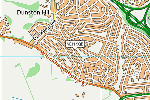 NE11 9QB map - OS VectorMap District (Ordnance Survey) NE11 9QB map - OS VectorMap District (Ordnance Survey)