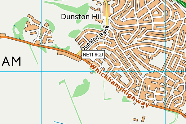 NE11 9QJ map - OS VectorMap District (Ordnance Survey) NE11 9QJ map - OS VectorMap District (Ordnance Survey)