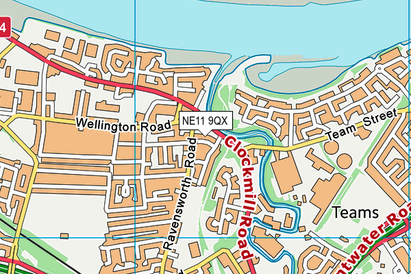 NE11 9QX map - OS VectorMap District (Ordnance Survey) NE11 9QX map - OS VectorMap District (Ordnance Survey)