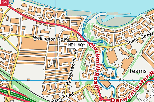 NE11 9QY map - OS VectorMap District (Ordnance Survey) NE11 9QY map - OS VectorMap District (Ordnance Survey)