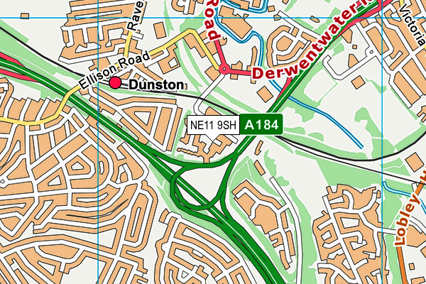NE11 9SH map - OS VectorMap District (Ordnance Survey) NE11 9SH map - OS VectorMap District (Ordnance Survey)