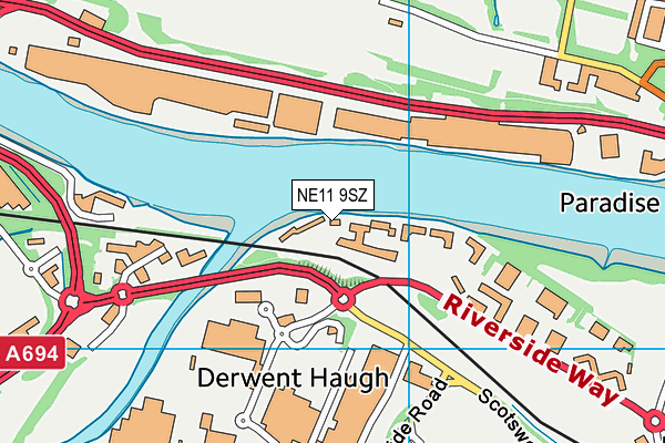 NE11 9SZ map - OS VectorMap District (Ordnance Survey) NE11 9SZ map - OS VectorMap District (Ordnance Survey)