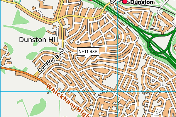 NE11 9XB map - OS VectorMap District (Ordnance Survey) NE11 9XB map - OS VectorMap District (Ordnance Survey)