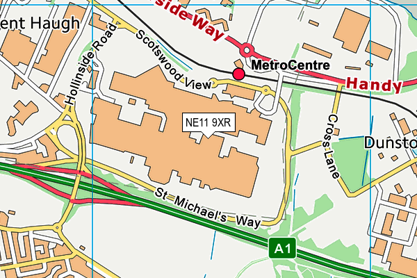 NE11 9XR map - OS VectorMap District (Ordnance Survey) NE11 9XR map - OS VectorMap District (Ordnance Survey)